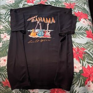 Tommy Bahama "Sound Waves" silk camp shirt. SZ XXL